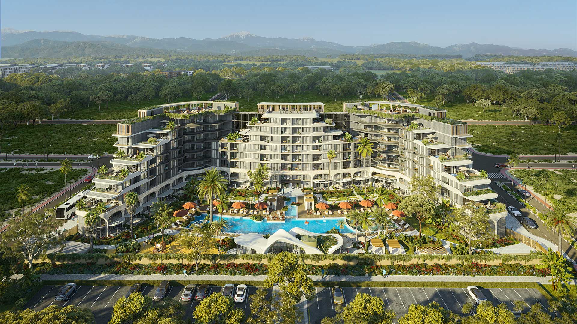 Apartments with high rental income guarantee in the hotel concept project in Antalya, Altıntaş