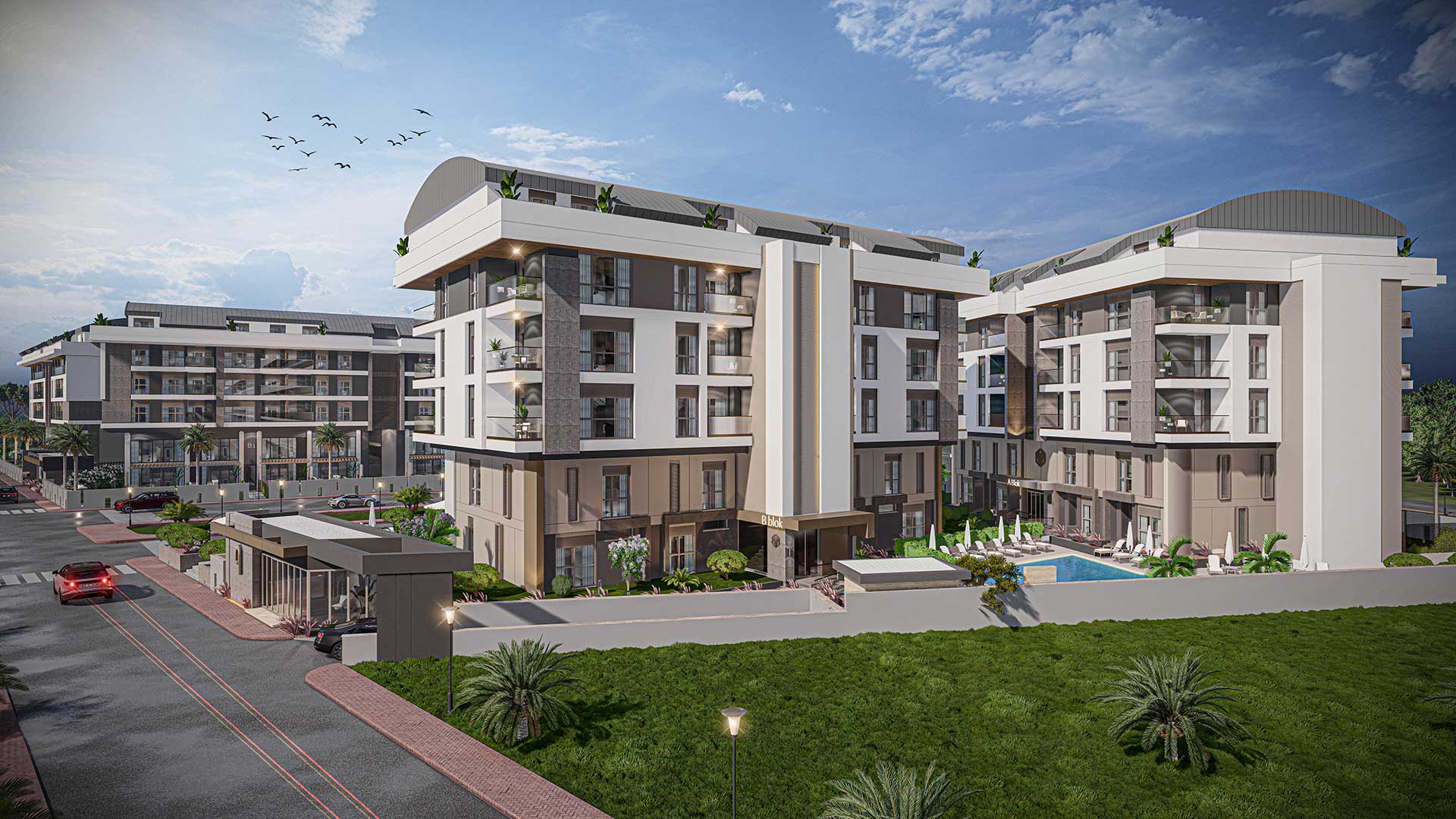 Apartments in a luxury complex in Antalya, Konyaaltı