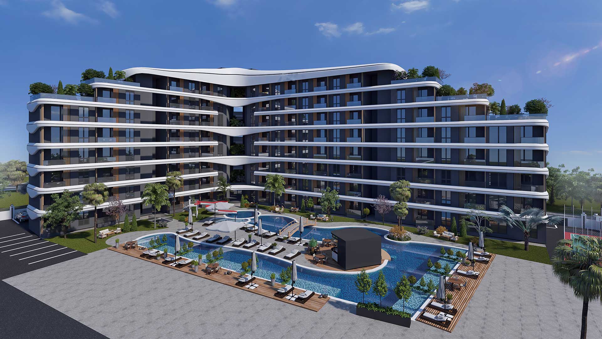 Ready-to-move-in apartments in a luxury complex in Antalya, Altıntaş