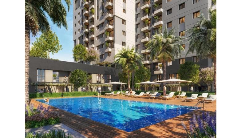 Apartments in a complex with a swimming pool and covered parking in İstanbul, Bağcılar gallery 0
