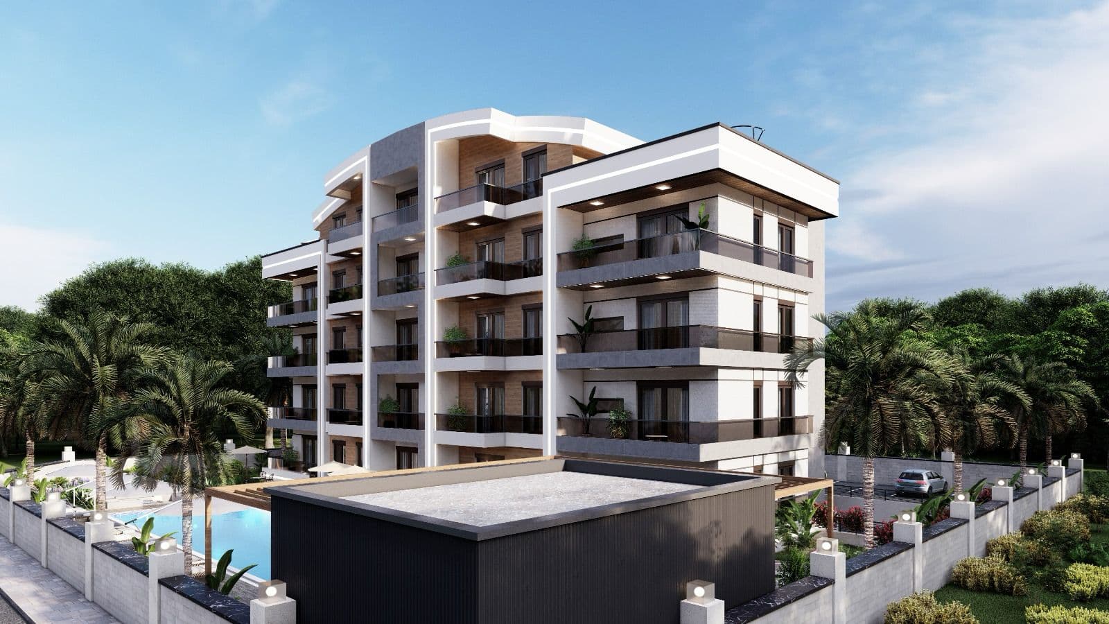 Luxury apartments in a complex with pool in Antalya, Altintas