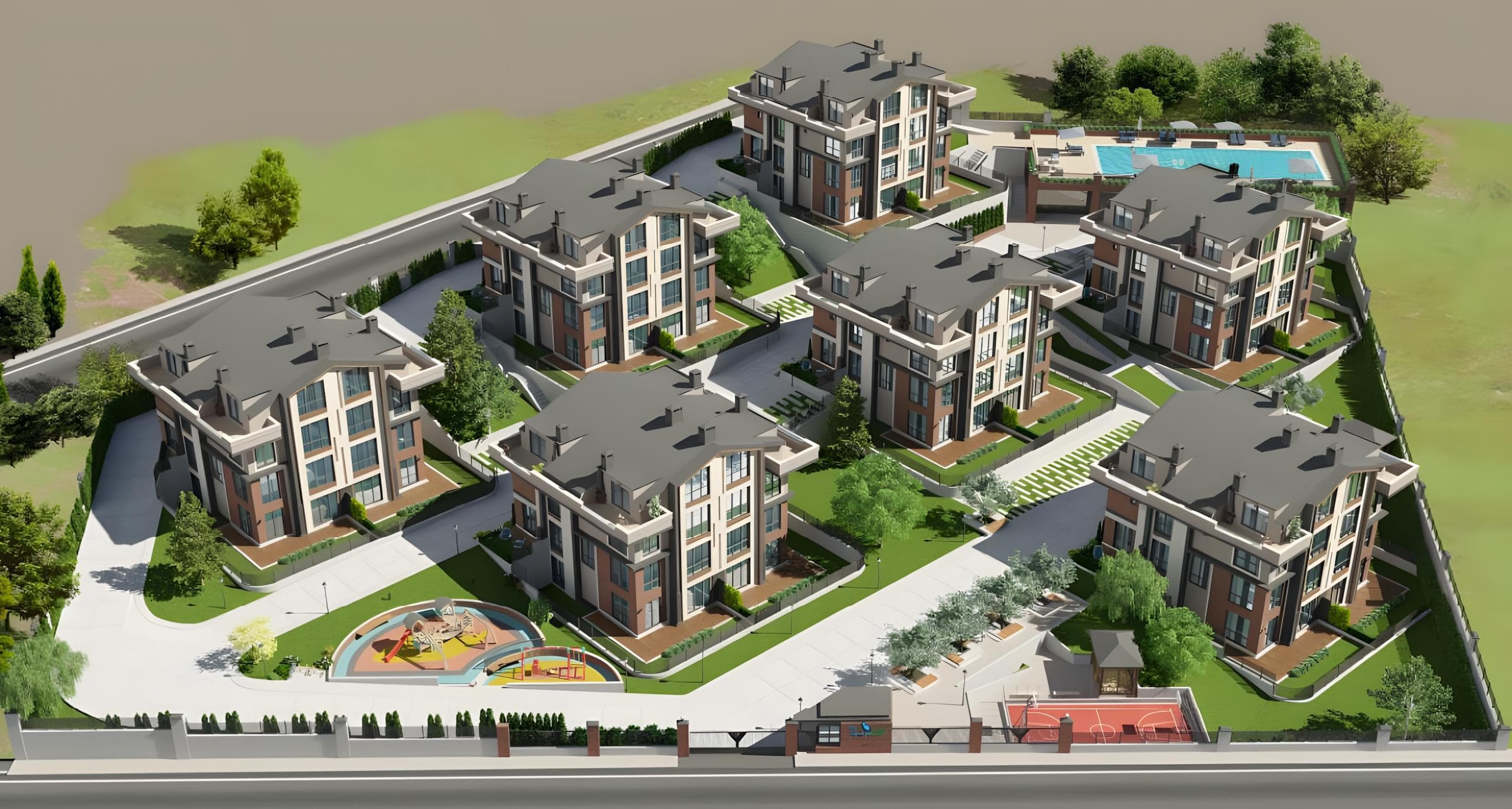 Apartments with nature views in İstanbul, Şişli