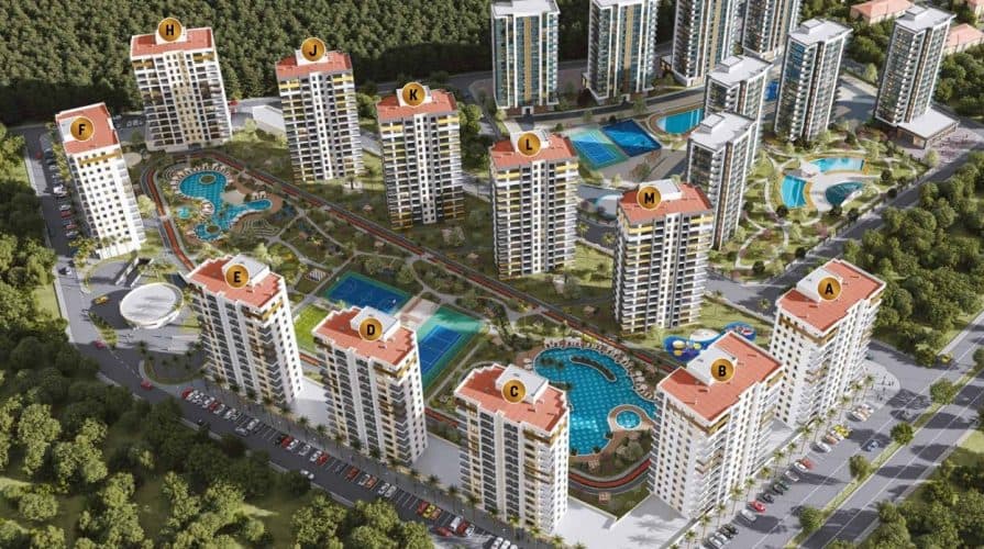 Apartments with mountain and forrest view in Antalya, Dösemealti