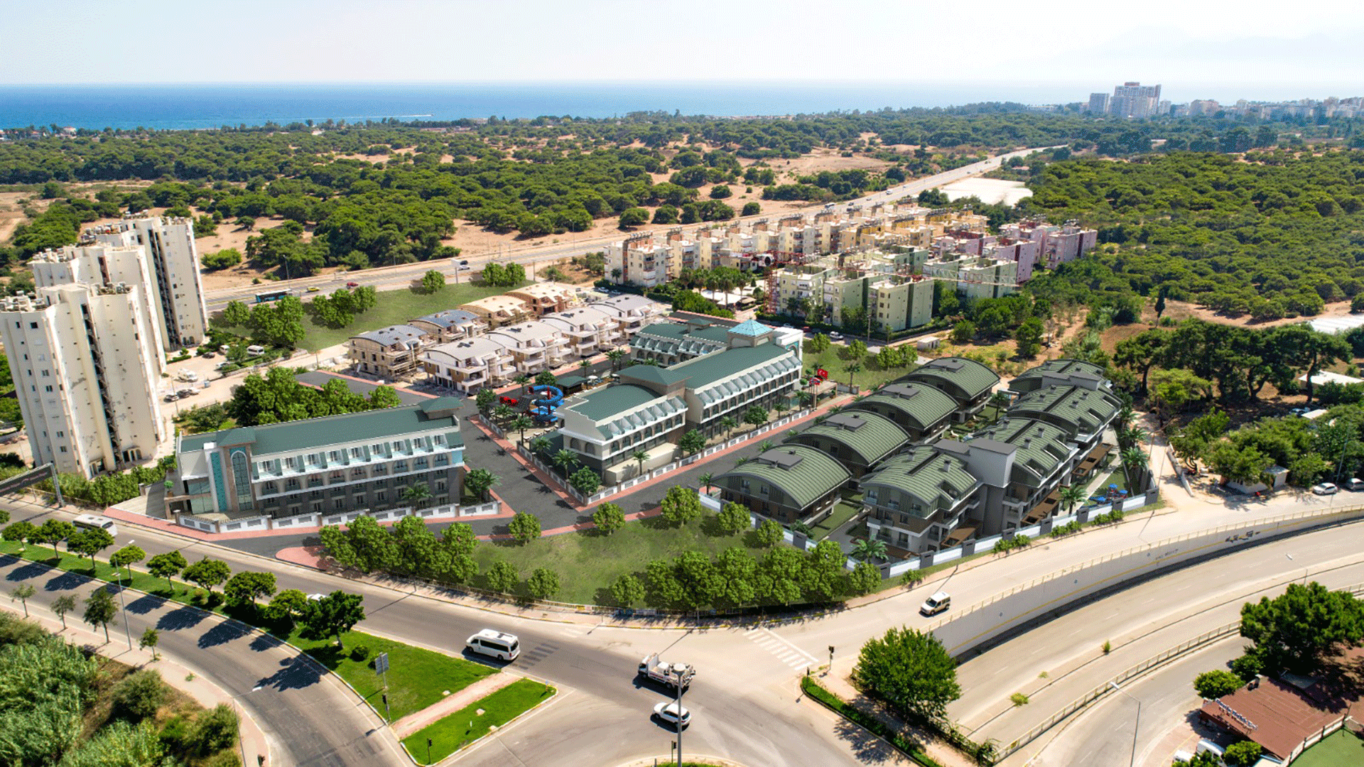 Duplex apartments with smart home system in Lara, Guzeloba