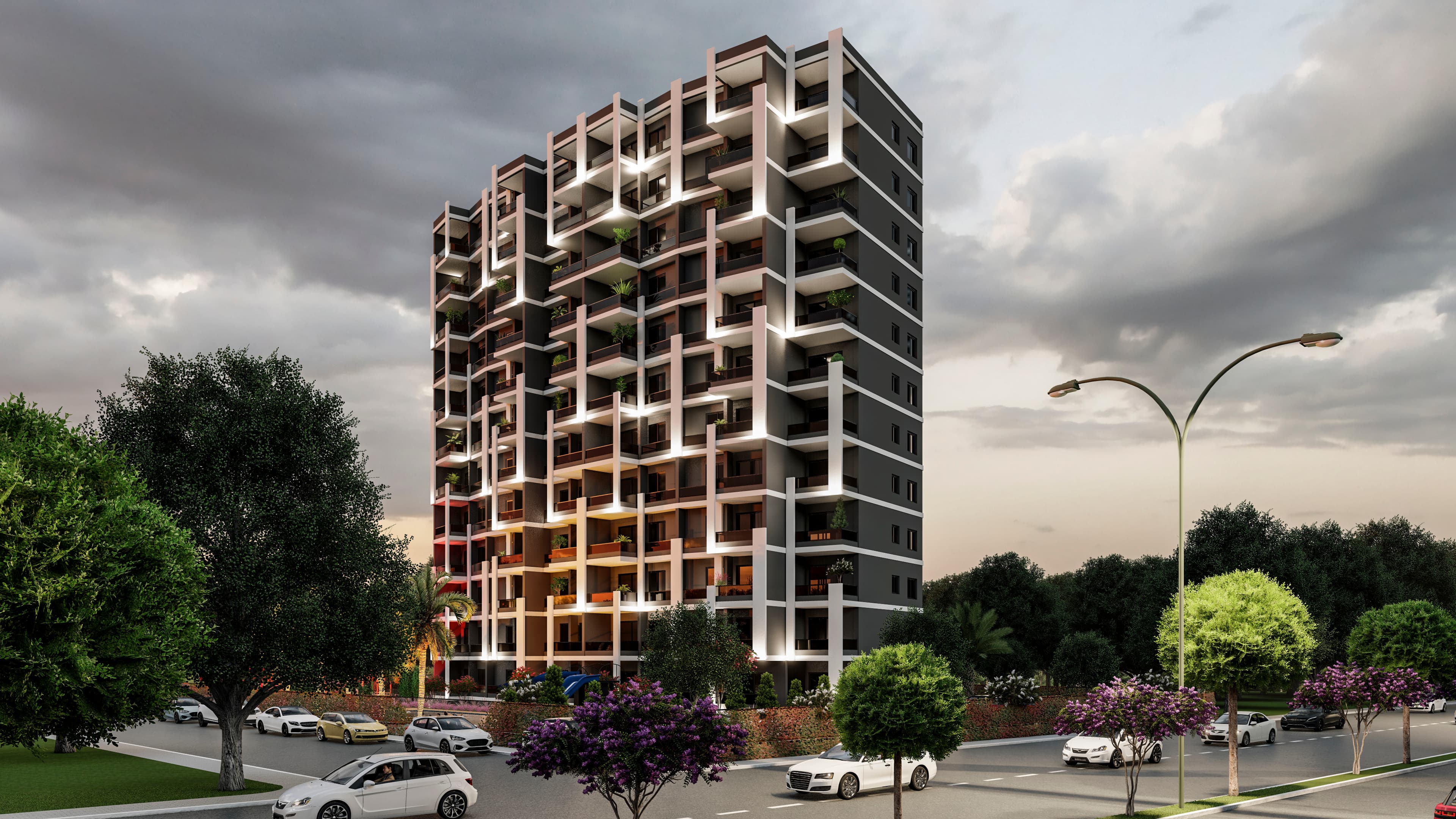 Flats for sale in a project with many opportunities in Mersin, Erdemli