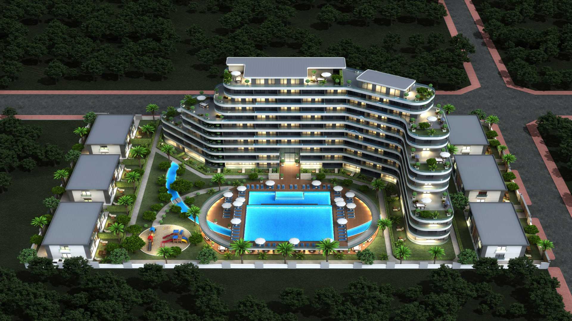 Stylish apartments in a luxury complex for sale in Antalya, Altintas